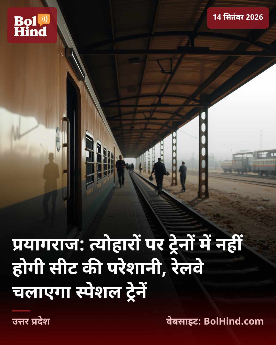 प्रयागराज: त्योहारों पर ट्रेनों में नहीं होगी सीट की परेशानी, रेलवे चलाएगा स्पेशल ट्रेनें
