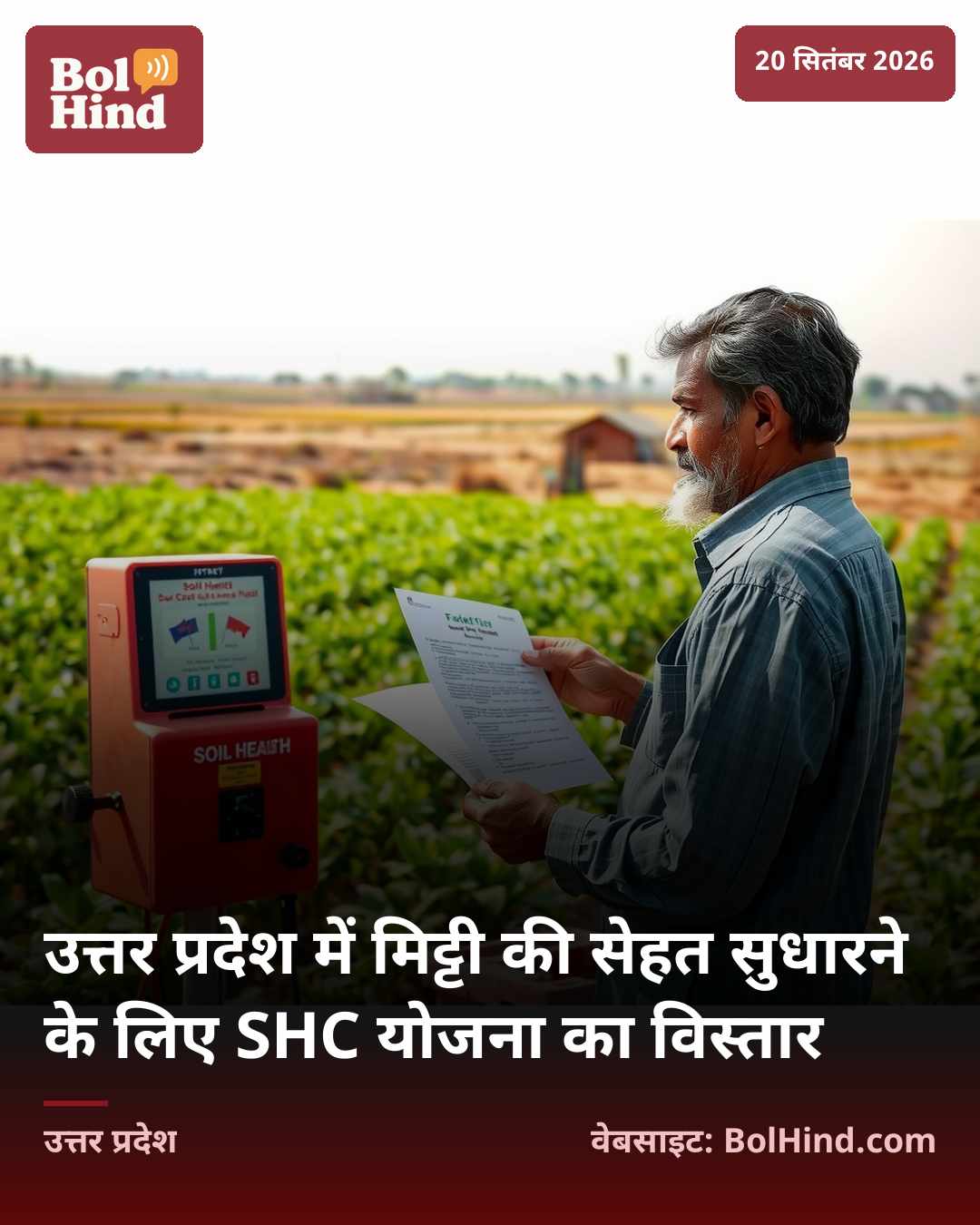 उत्तर प्रदेश में मिट्टी की सेहत सुधारने के लिए SHC योजना का विस्तार